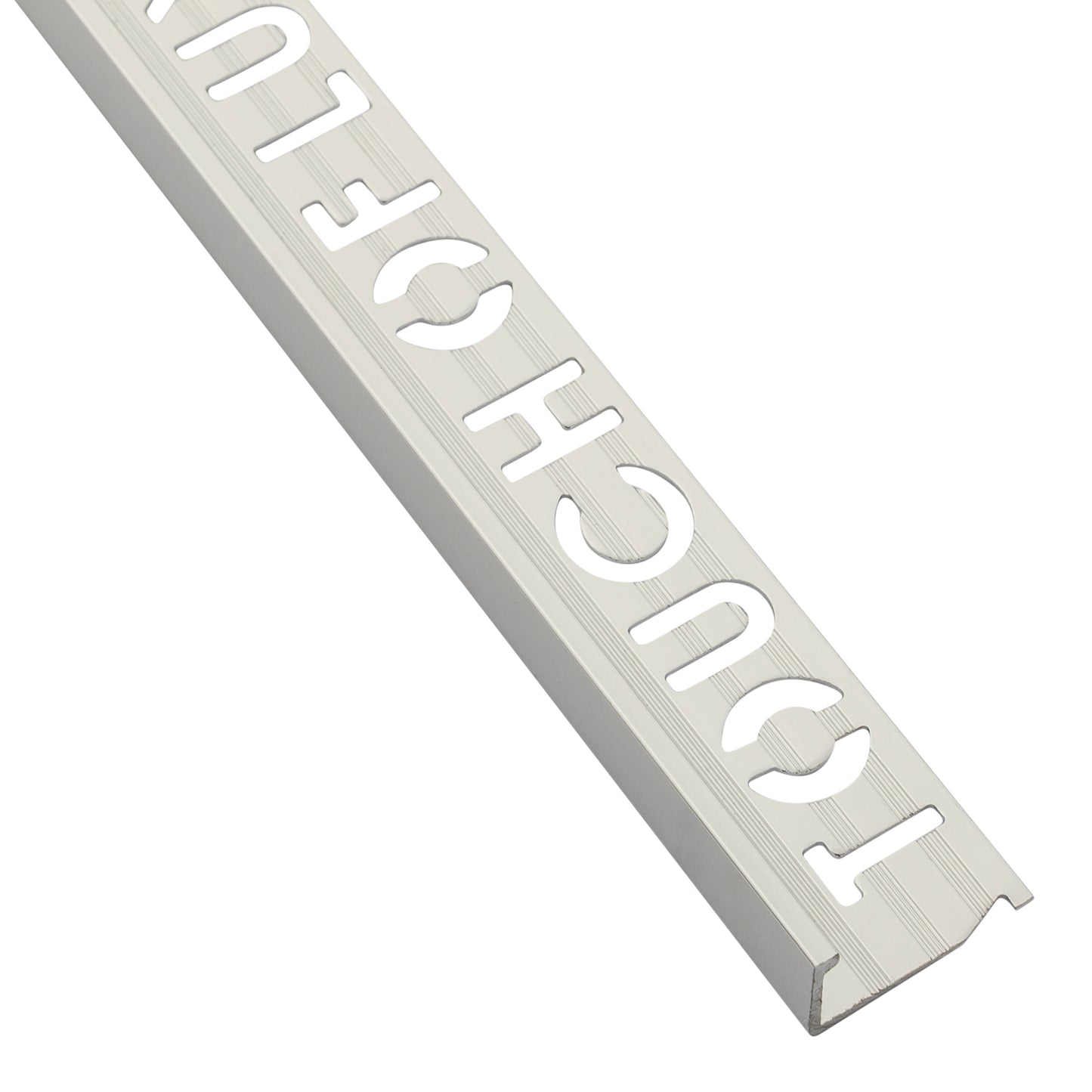 10mm Classic L-Shape Tile Trim Brushed Silver 2.5m