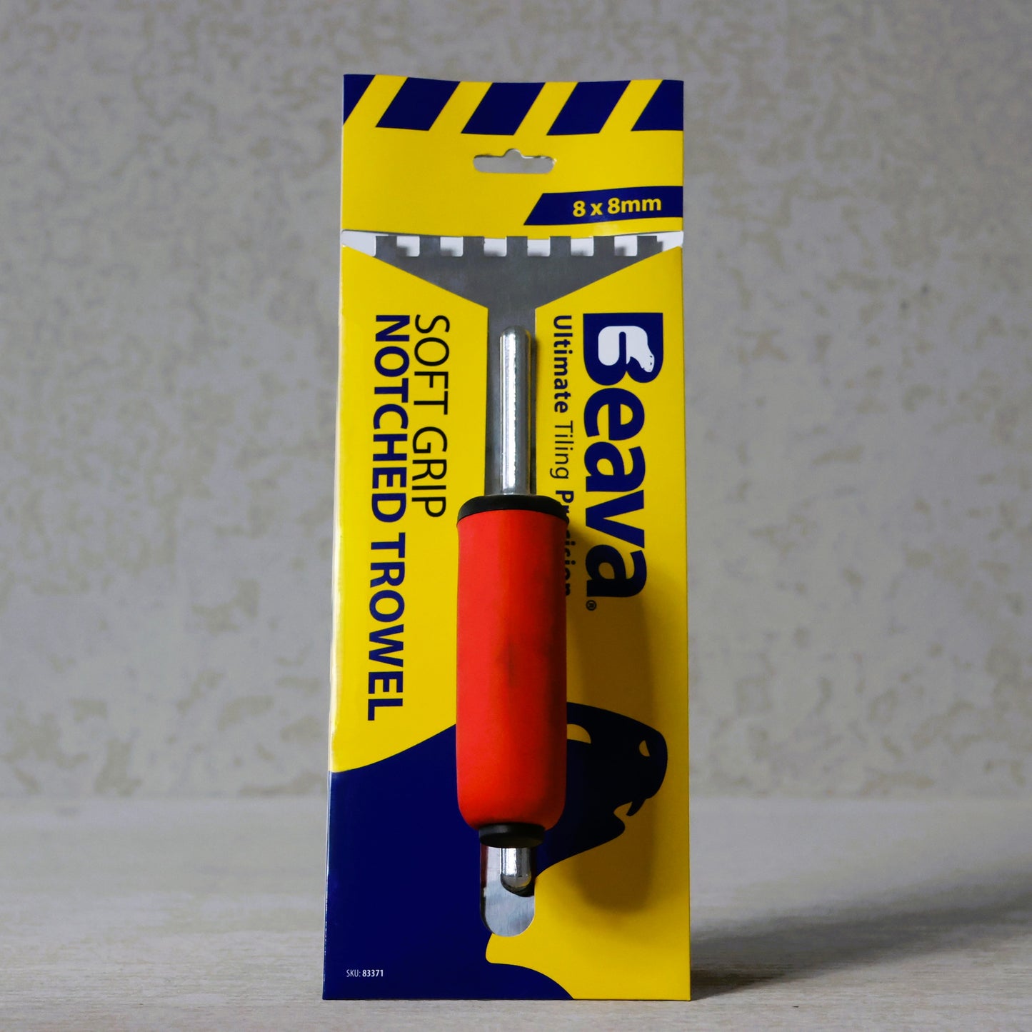 10mm Beava Soft Grip Stainless Steel Notched Trowel