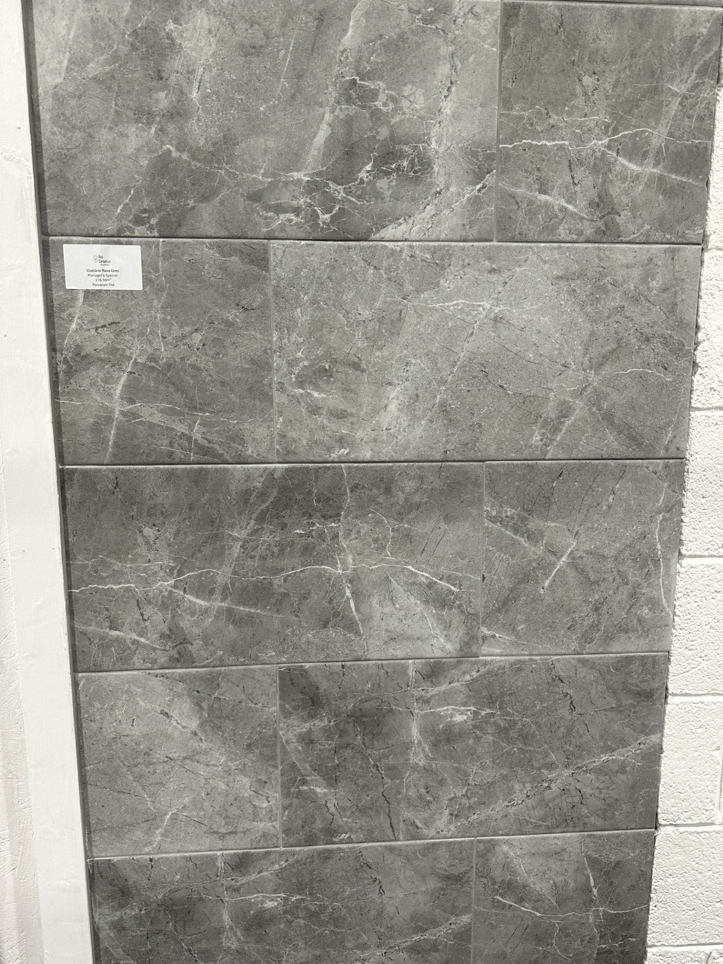 30x60cm Rasa Grey Porcelain Was £34.98m2 Now £16.99m2!
