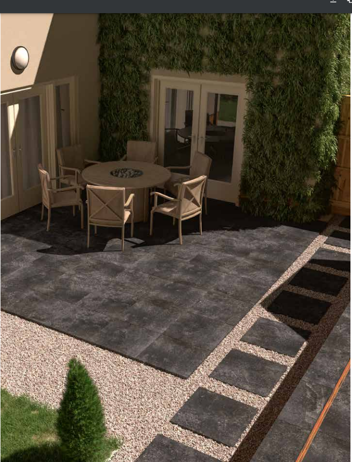 60x60x2cm Fashion Stone Black