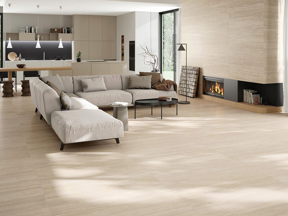 30x60cm Travertine Cream Porcelain