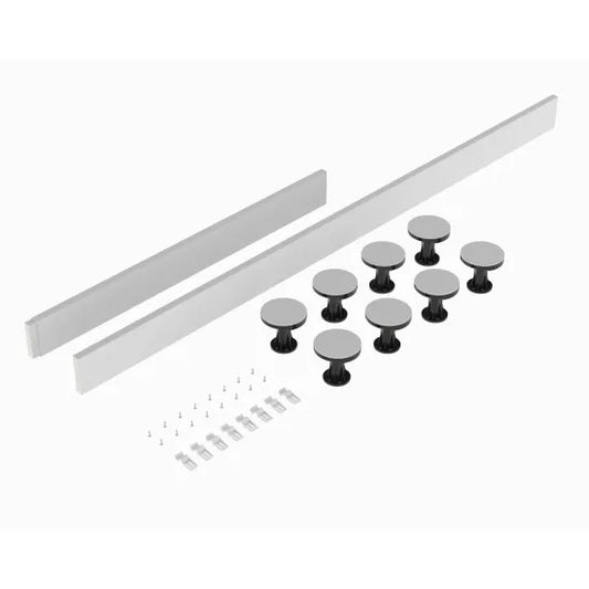 Nuie 1100-1200mm Rectangular Tray Leg Set With Plinth, Legs, Clips & Screws