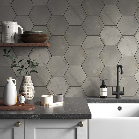 17.5x20.2cm Hex Porcelain