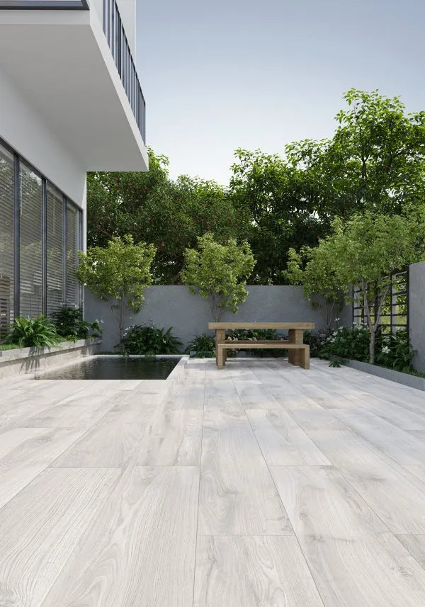 30x120x2cm Silver Wood Outdoor Porcelain