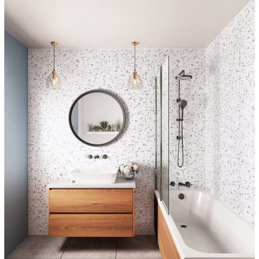 Shower Wall Impressions Collection Postiano Blue