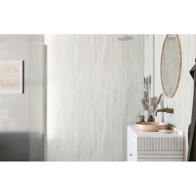 Shower Wall Impressions Collection White Charcoal