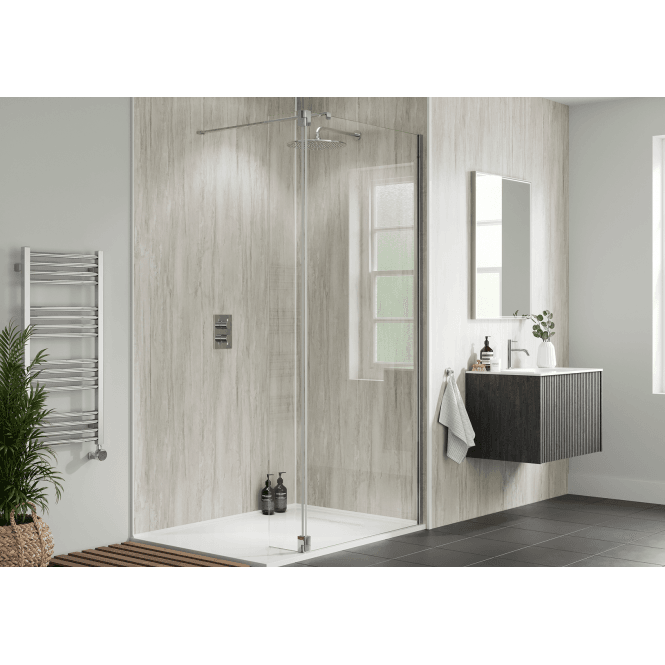 Shower Wall Impressions Collection White Charcoal