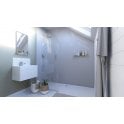 Shower Wall Impressions Collection White Sparkle